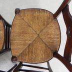 Set Van 6 Boerenstoelen Met Rieten Zitting, Rond 1900 thumbnail 14