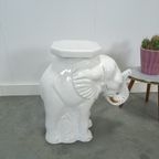 Porseleinen Grote Wit Met Goud Olifant Plantentafel Vintage thumbnail 5