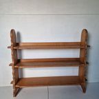 Brutalist Eiken Boekenkastje Vintage thumbnail 4