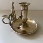 Antieke Kandelaar In Massief Brons thumbnail 3