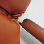 4 Vintage Cognac Leren Lounge Stoelen Artifort Geoffrey Harcourt thumbnail 18