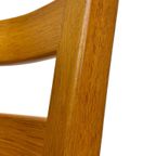 Vintage Set Van 6 Eetkamerstoelen Eiken En Riet Design thumbnail 18