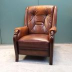 Elegante Vintage Leren Fauteuil Uit 1963 thumbnail 9