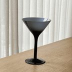 Rare Vintage Pair Of Smoky Glass Martini Glasses thumbnail 2