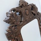 * Antieke Spiegel Houtsnijwerk Spiegel Vintage thumbnail 4