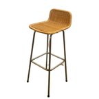 Dirk Van Sliedrecht - Rohe Noordwolde - Bar Stool With Wicker / Rattan Seat - In Great Condition, thumbnail 6