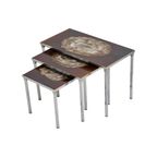 Vintage Nesttafels Tegeltafels Adri Belarti Set Van 3 Chroom Keramiek thumbnail 8