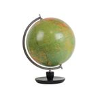 Vintage Wereldbol Eiken Basis Staatkundige Globe Hermann Haack Jaren 70 thumbnail 5