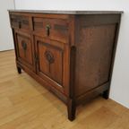 Vintage Frans Dressoir Commode, Ladekast Badkamermeubel Met Marmer Blad 114 thumbnail 9