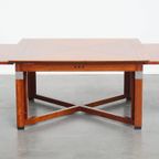In Goede Staat Verkerende Art Deco Schuitema Design Salontafel Met Uitschuifbare Delen thumbnail 3