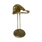 Hollywood Regency - Umbrella Stand In The Shape Of A Flamingo Standing In A Pond - Polished Brass thumbnail 2