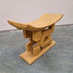 Vintage Houten Ashanti Kruk Tafeltje Krukje thumbnail 12