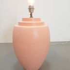 Xl Vintage Kostka Tafellamp Keramiek France 1980 Pastel Roze thumbnail 8