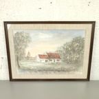 Georges Tahon - Aquarel - Adinkerke thumbnail 6