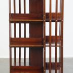 Zeer Mooie Grote Antieke Houten Engelse Boekenmolen Met Een Cast Iron Base thumbnail 12