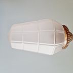 Art Deco Hanglamp In Gefacetteerd Gesatineerd Glas, Jaren 20 thumbnail 14