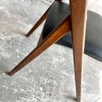 Pair Of Coronet Leather And Wooden Folding Chairs By Norquist thumbnail 11