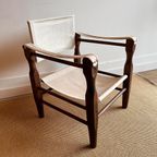 Mid Century Safari Stoel Fauteuil Vintage thumbnail 3