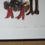 Jan Sierhuis Litho Spaanse Dans 2006 Expressionisme Vintage thumbnail 3