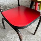 Vintage Mid Century Kids Kidney Table And Chair Set. thumbnail 6