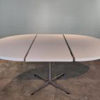 Vintage Eettafel Pastoe Witte Uitschuifbare Tafel Ovaal thumbnail 11