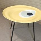 Vintage Metalen Bijzettafel, Salontafel, Geel thumbnail 12