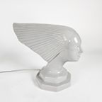 Vintage - Rene Lalique Stijl - Design Hubert Olivier - Tafellamp - Keramiek - Frankrijk - 1960'S thumbnail 2