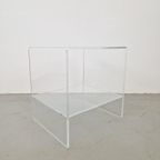 Vintage Design Nachtkastje Side Table Kristal Acryl Italy thumbnail 7