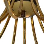 Vintage 50’S Mcm Ceiling Light - In The Style Of Stilnovo - Xl Chandelier - Restored / Polished - thumbnail 9