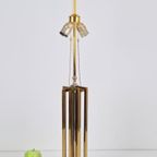 Vintage Tafellamp Willy Daro Regency Messing Chroom '80 Lamp thumbnail 4