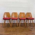 Set Van 4 Vintage Lollipop Stoelen Van Tatra Nabytok - M0607 thumbnail 2