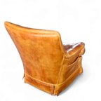 Sheep Leather Club Chair 1970s With Magazine Holder thumbnail 16