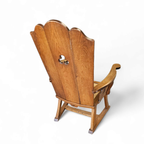 High Back / Monastry / Rush Seat Armchair 1950s thumbnail 5