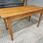 Oude Tafel Eettafel Sidetable Beukenhout 65 X 140 Cm thumbnail 5