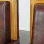 Set Van 2 Mooie En Comfortabele Schapenleren Art Deco Design Fauteuils Met Een Prachtige Kleur thumbnail 3