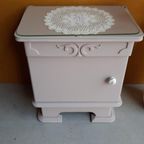 Vintage Brocante Houten Kastje, Halkastje, Nachtkastjes thumbnail 4