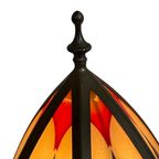 Art Deco / Amsterdam School - Stained Glass Table Lamp - Bronze Base - In The Style Of Tuschinski thumbnail 5
