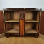 Vintage, Art Deco Dressoir, Wandkast, Wandmeubel Marmer Blad thumbnail 6