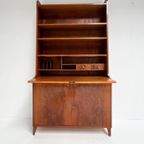 Mahoniehouten Boekenkast/ Secretaire Uit Denemarken, 1960’S thumbnail 2