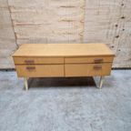 Vintage Dressoir Kastje Retro Dressoirtje Berken Fineer thumbnail 2