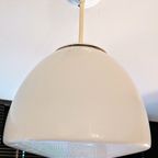 Vintage Opaline Hanglamp Van "Gispen/Giso" Jaren 50S thumbnail 9