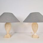 Set 2 Vintage Albast Tafellamp Marmer Schemerlamp ‘60 Lamp thumbnail 2