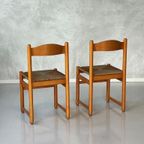 Jaren 70 Eetkamerstoelen Vintage Oranje Retro Riet Prijs P/S thumbnail 5