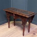 19e Eeuws Bedsteebankje C.q. -tafeltje thumbnail 3