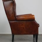 Mooie Grote Schapenleren Oorfauteuil Met Geweldige Kleuren En Een Luxe Uitstraling thumbnail 4