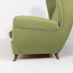 Mid-century Modern Wing Sofa / 3-zitsbank / Bank From Paolo Buffa, 1950’s Italy thumbnail 6