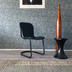 4X Willy Rizzo “All-Black” Chairs For Cidue, Ca 70S thumbnail 5