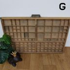 Brocante, Bruine Antieke Houten Letterbak, Wanddecoratie G thumbnail 3