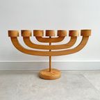 Grote Scandinavische Grenen Kandelaar Voor Dinerkaarsen Of Waxinelichtjes thumbnail 5