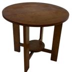 Art Deco Plantentafeltje Bijzettafeltje Eikenhouten Jaren 50 thumbnail 21